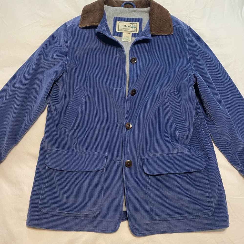 Vintage L.L. Bean Blue Corduroy barn work chore Jacket